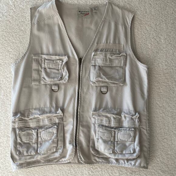 Bugle Boy Originals Utility Vest | Large | Sand Beige (90s) - Picture 1 of 9